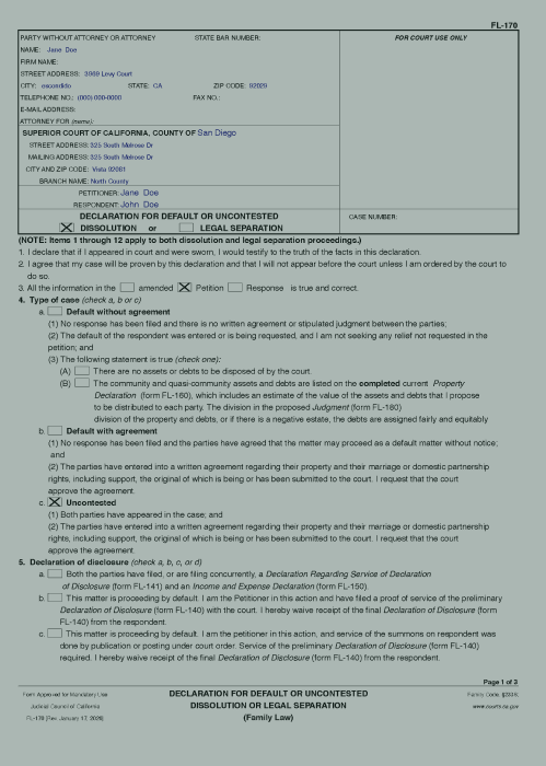San Diego County Divorce Online File for Divorce in California